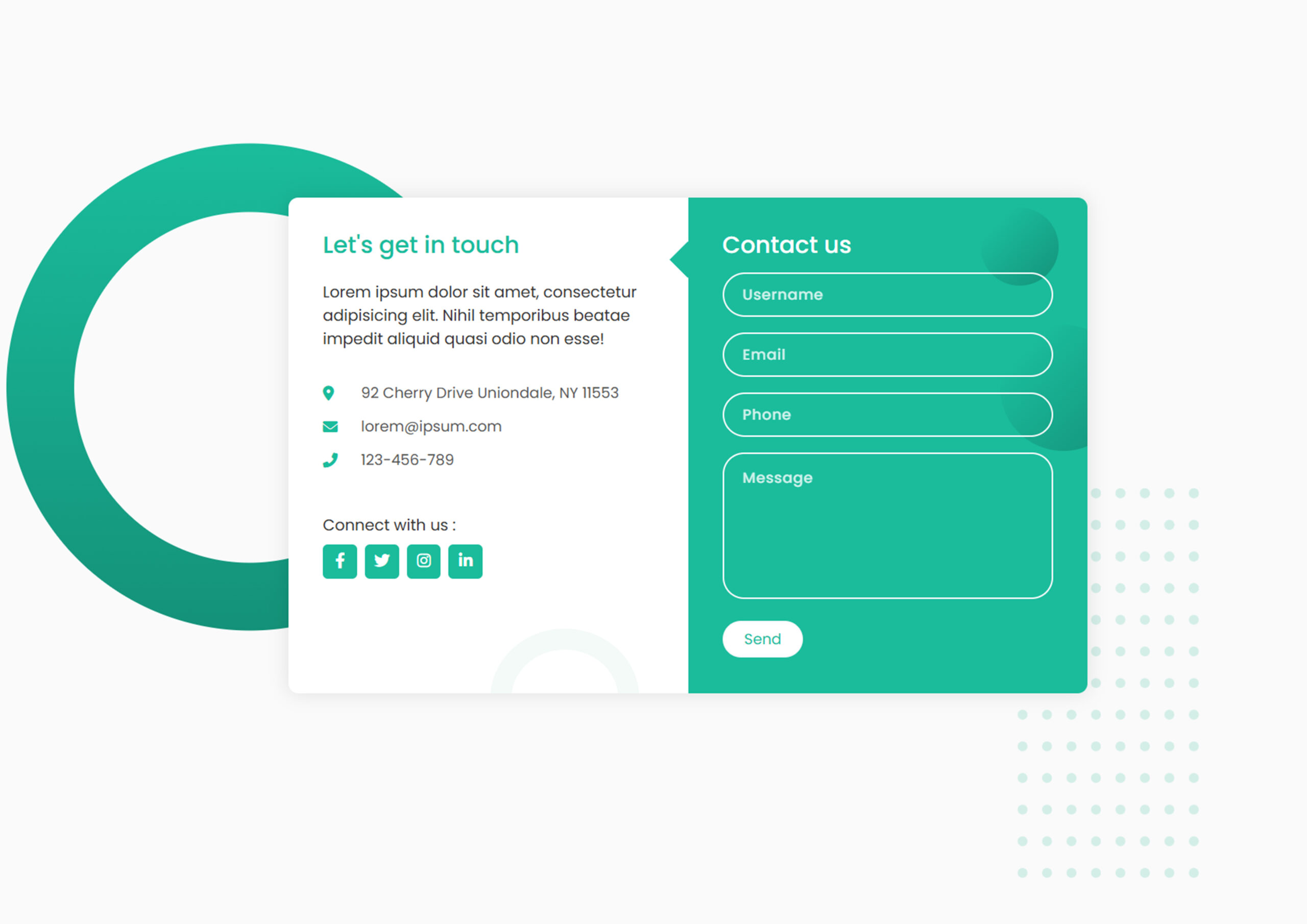 Responsive Contact Form Design with HTML, CSS & JavaScript | Free Download