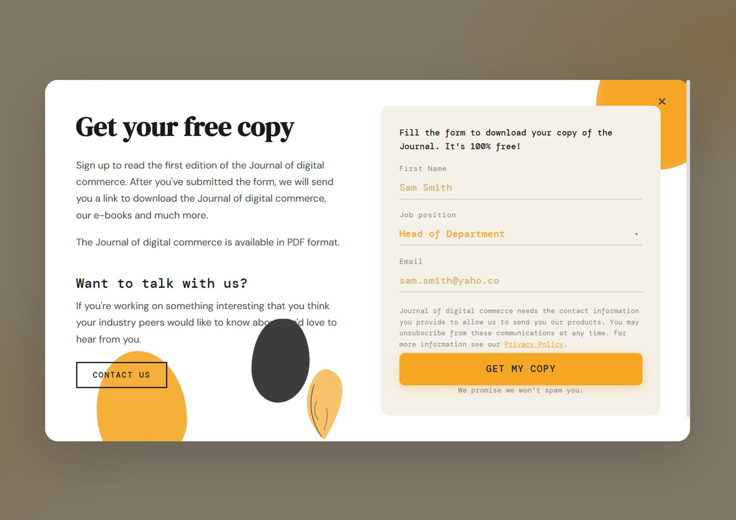 Responsive Popup Contact Form Design (HTML CSS JavaScript) – Free Download