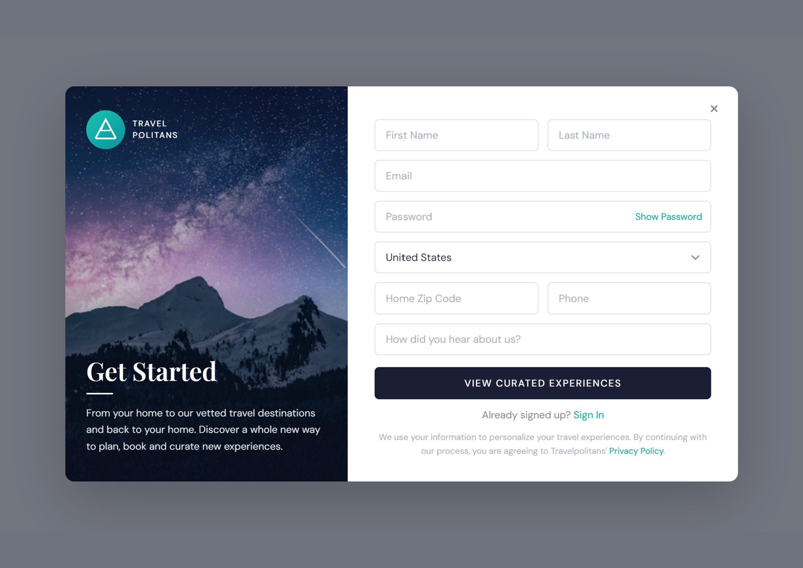 Responsive Travel Popup Form Design (HTML, CSS, JavaScript) Free Download