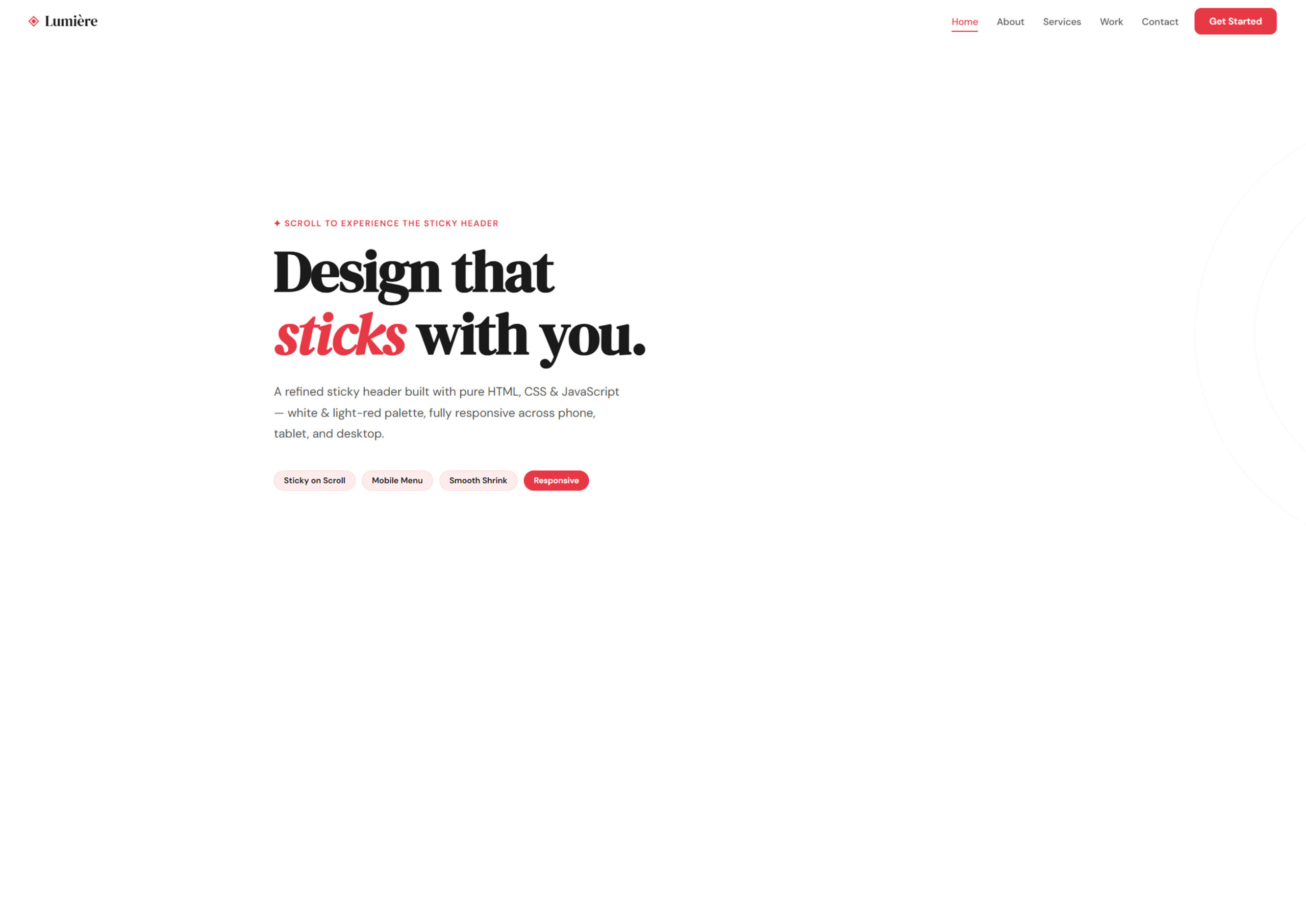 Free Sticky Header Template – Responsive Navbar with Smooth Scroll (HTML CSS JS)