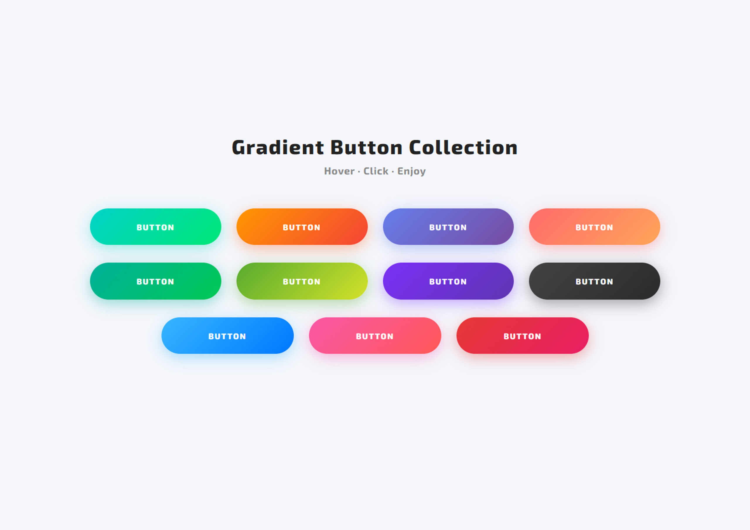 Gradient Button Hover Effects with HTML, CSS & JavaScript (Free Download)