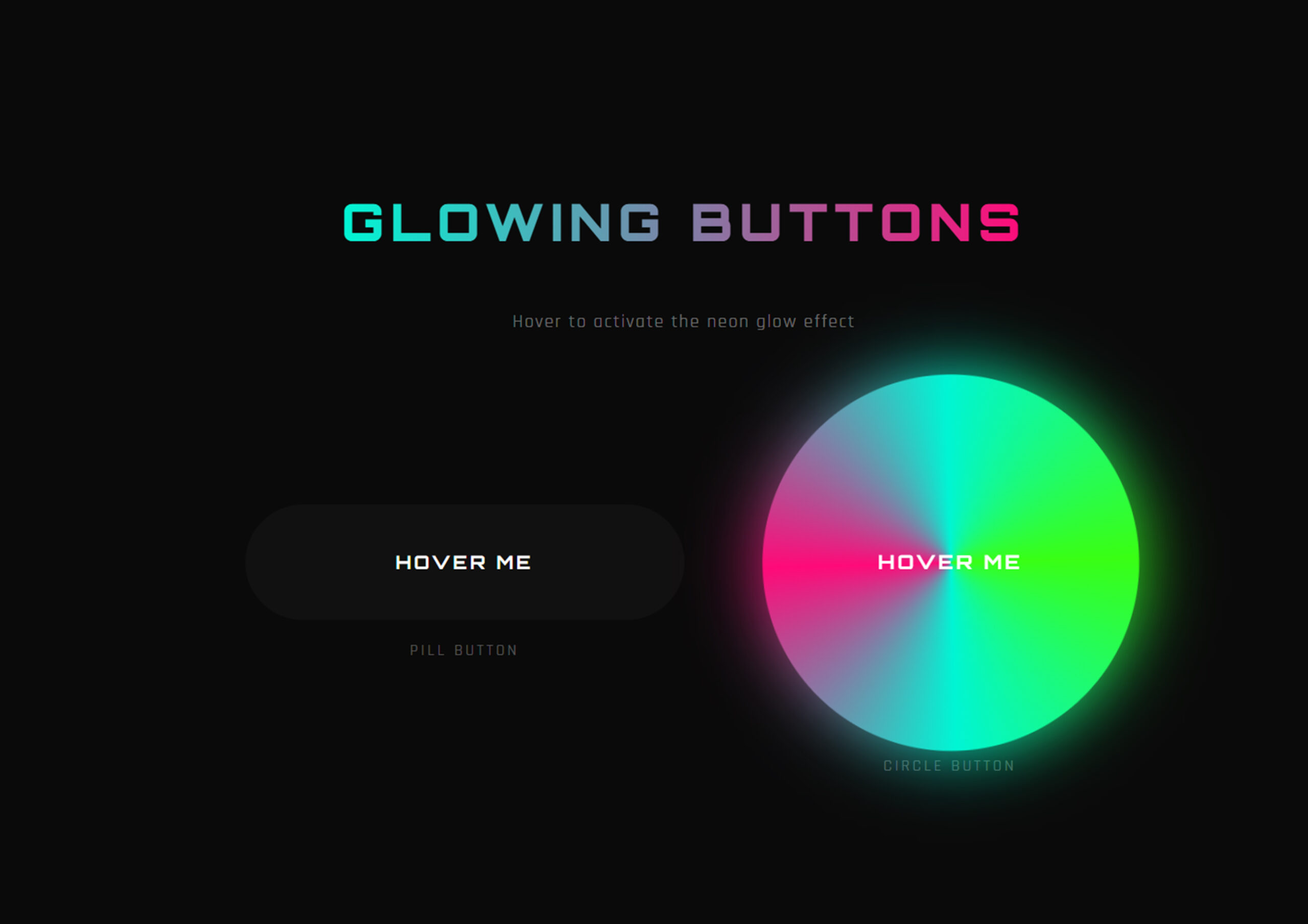 Free Responsive Neon Glow Button Design in HTML CSS & JavaScript