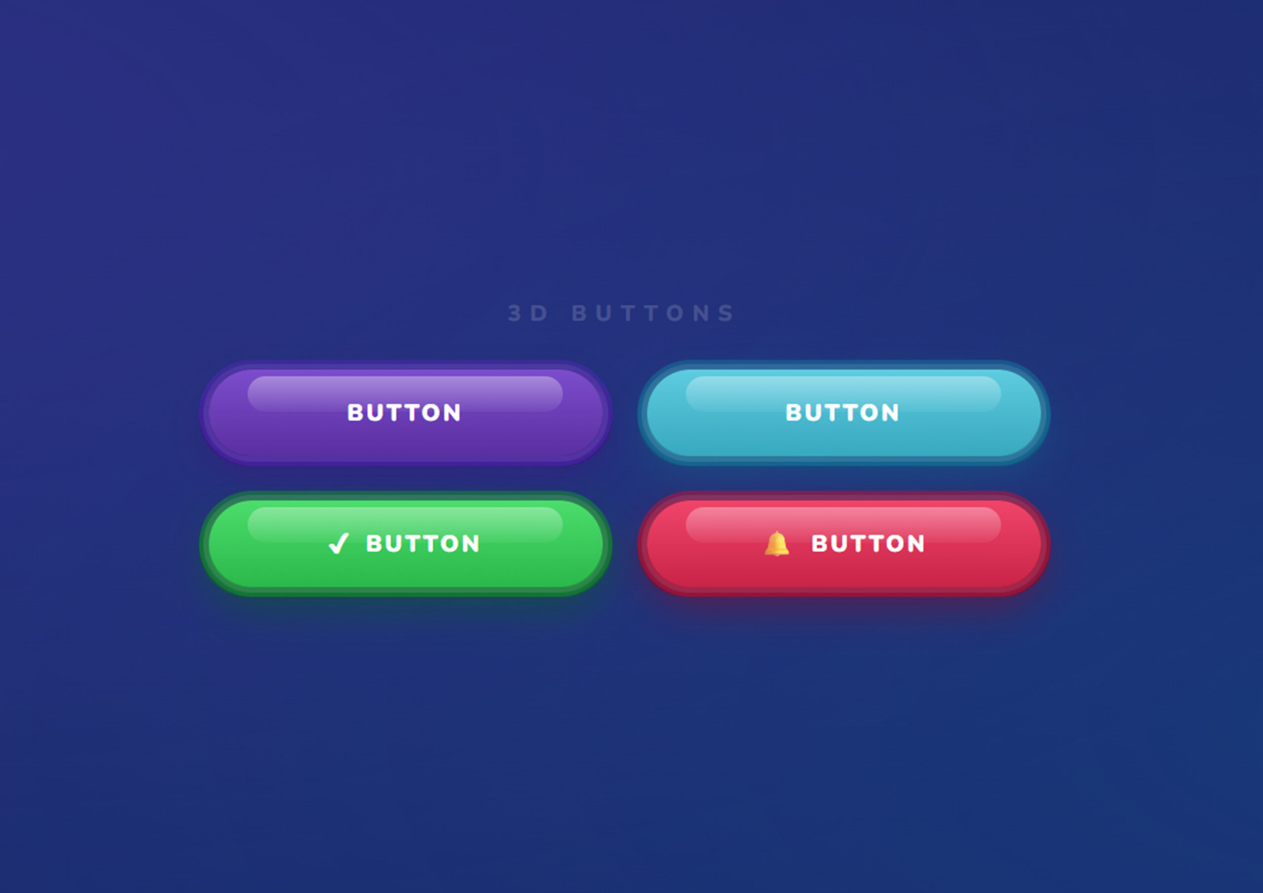 Responsive 3D Button UI Design with HTML, CSS & JavaScript (Free Download)