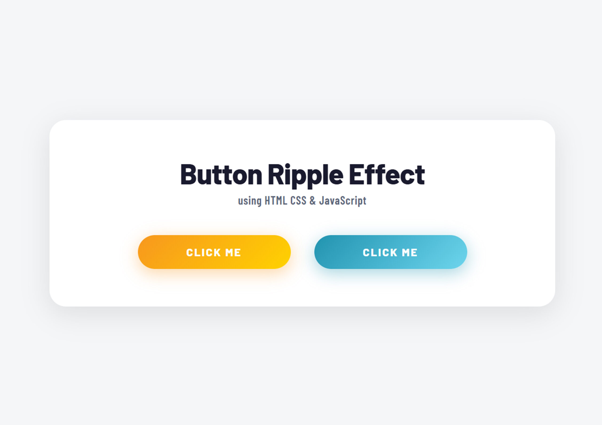 Modern Button Ripple Effect Animation with HTML CSS & JavaScript – Free Source Code