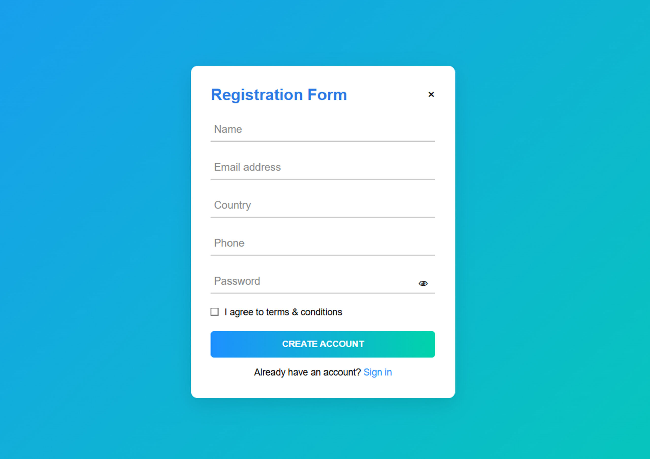 Responsive Register Form HTML CSS JavaScript Free Download – Modern UI Design for All Devices