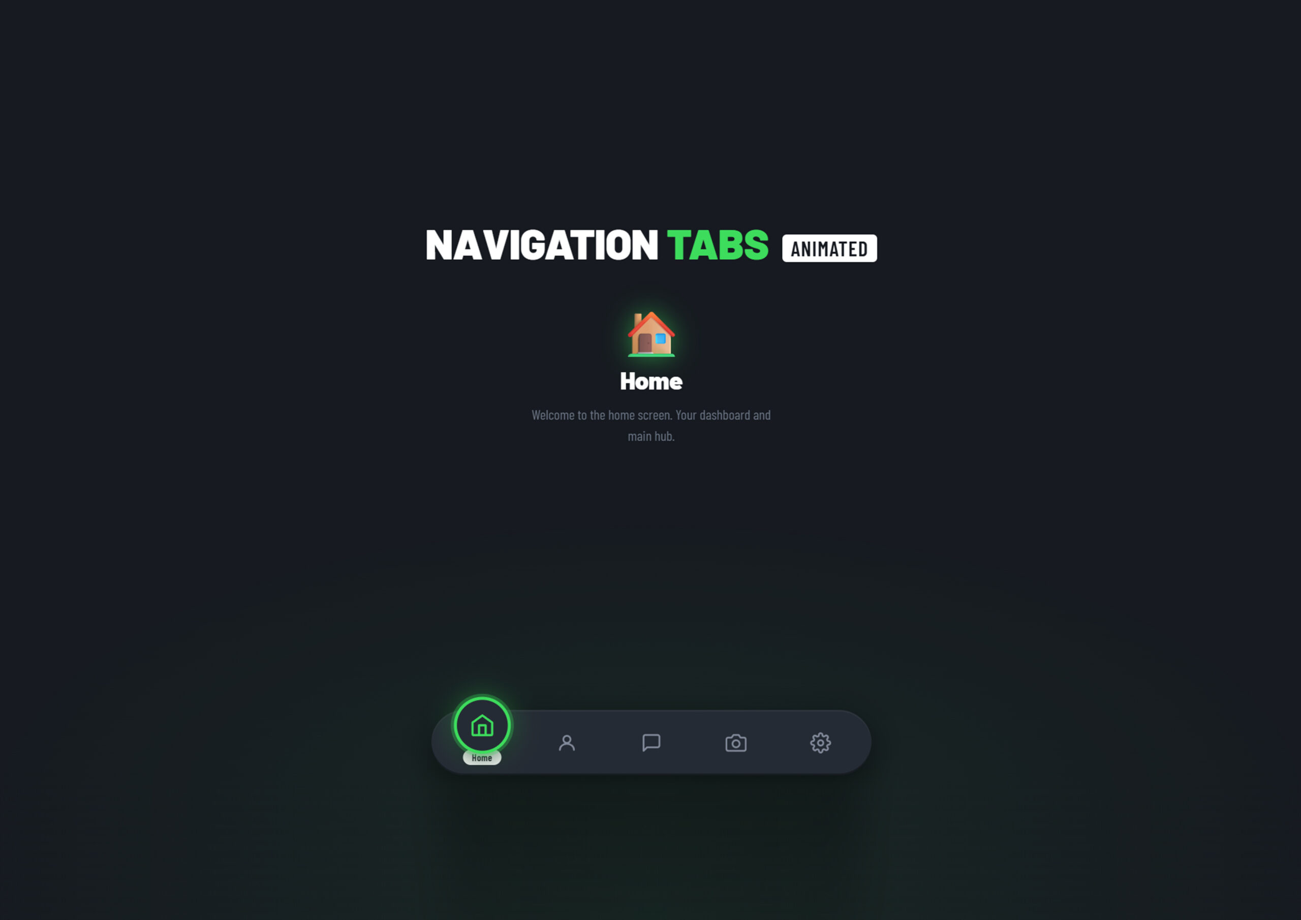 Responsive Animated Navigation Tabs UI Design (HTML CSS JavaScript) Free Download