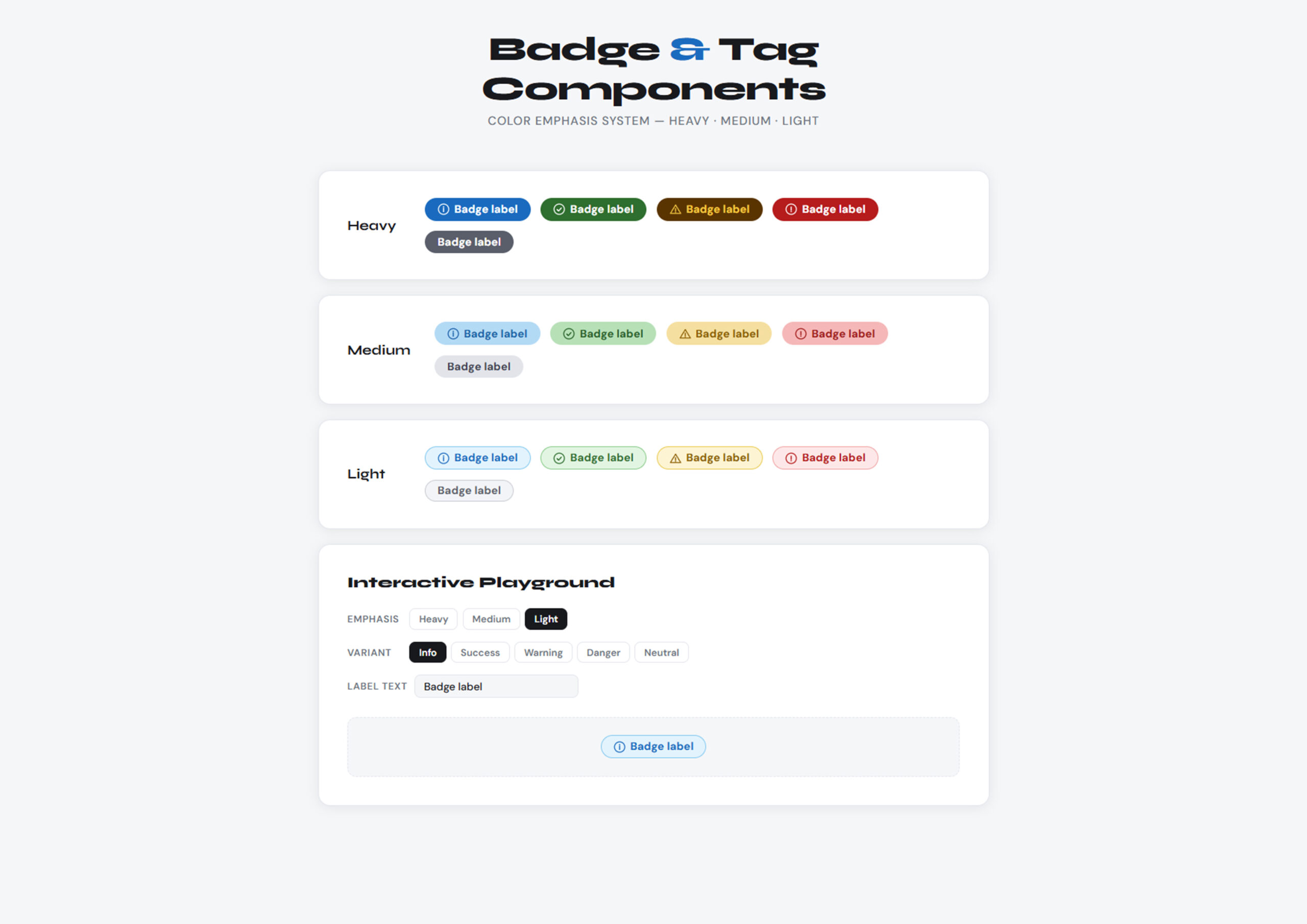 Free Responsive Badge & Tag Components UI Kit (HTML CSS JS)